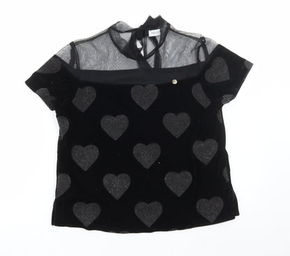 Womens UK Size S Rinascimento Black Basic Blouse