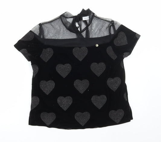 Womens UK Size S Rinascimento Black Basic Blouse