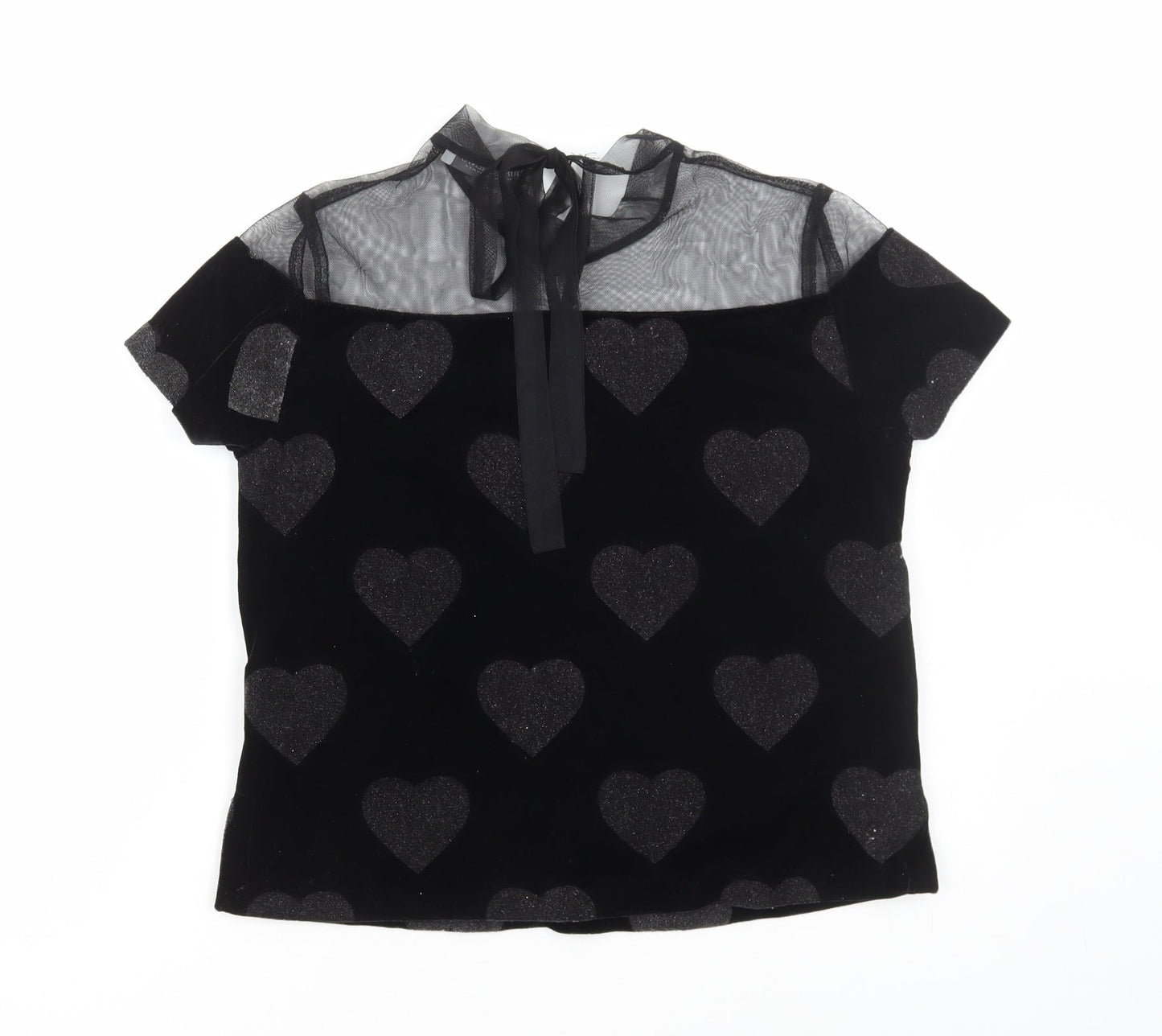 Womens UK Size S Rinascimento Black Basic Blouse