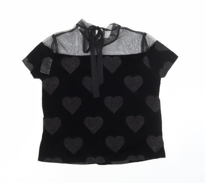 Womens UK Size S Rinascimento Black Basic Blouse