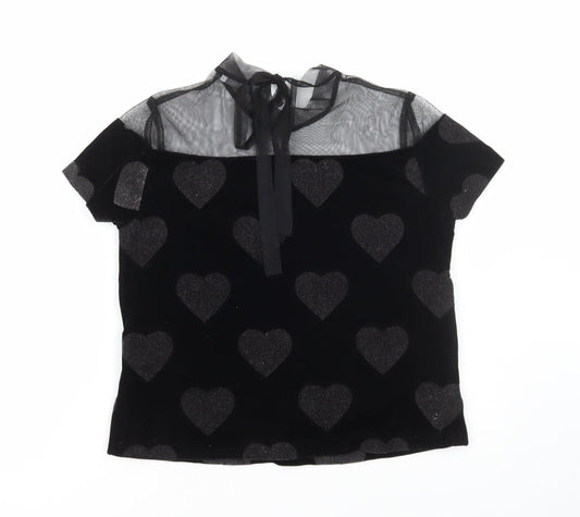 Womens UK Size S Rinascimento Black Basic Blouse