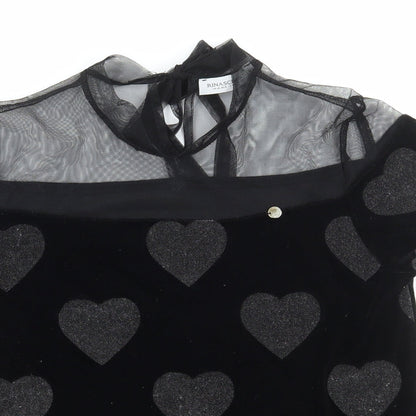 Womens UK Size S Rinascimento Black Basic Blouse