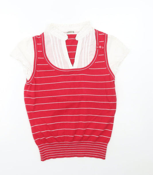 Womens UK Size 14 Oasis Red Vest Jumper