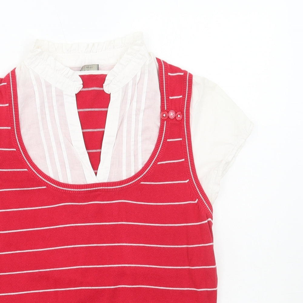 Womens UK Size 14 Oasis Red Vest Jumper