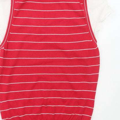 Womens UK Size 14 Oasis Red Vest Jumper