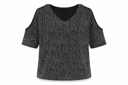 Womens UK Size L Klass Black Jersey Blouse