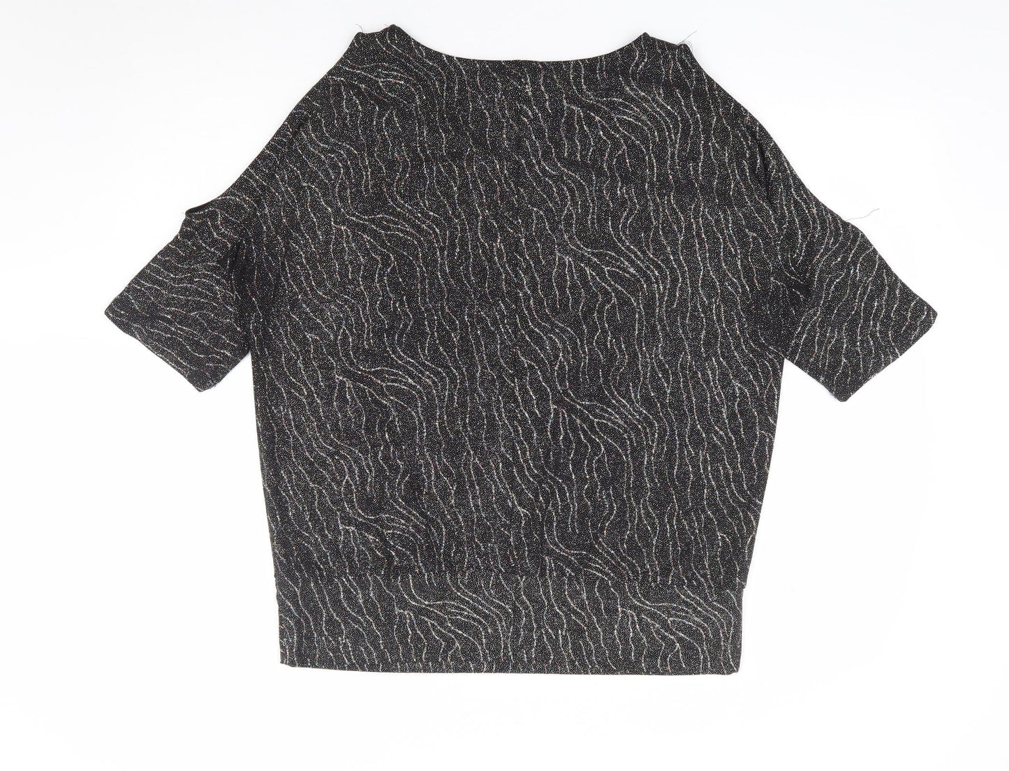 Womens UK Size L Klass Black Jersey Blouse