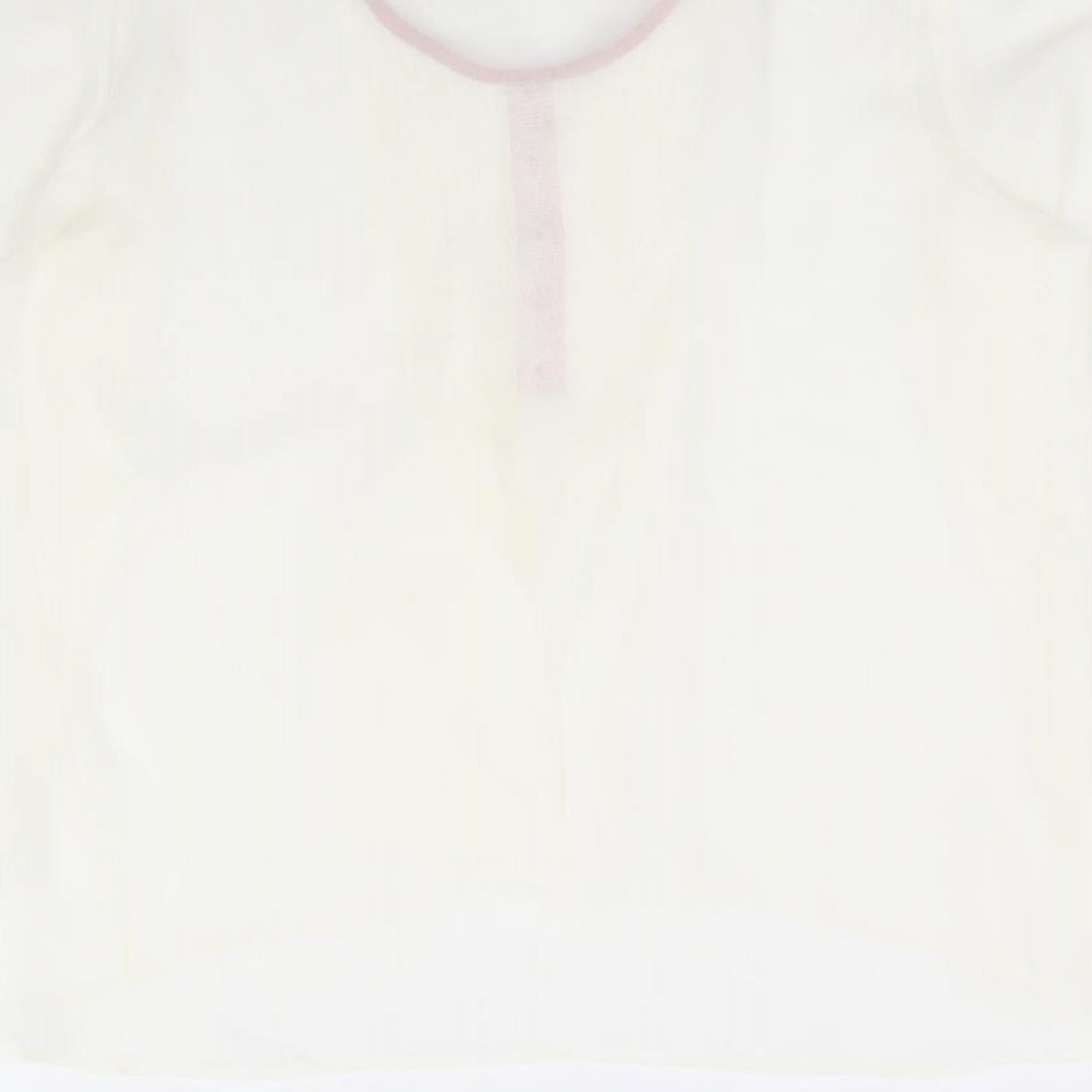 Womens UK Size 12 Peacocks Ivory Jersey Blouse