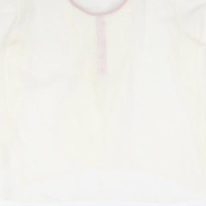 Womens UK Size 12 Peacocks Ivory Jersey Blouse