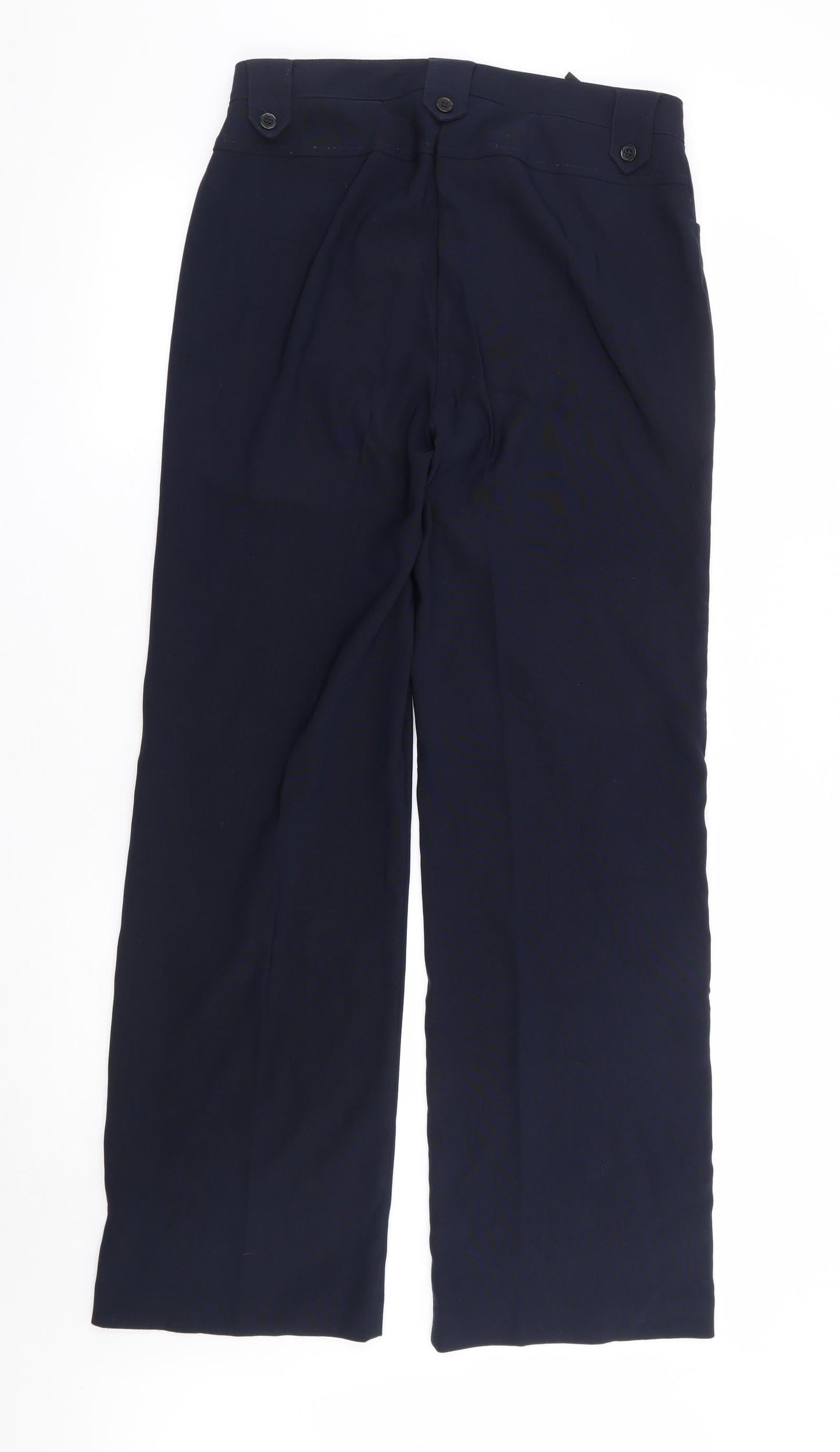 Alessa W Collection Womens Blue Polyester Trousers Size 12 L31 in Regular Zip