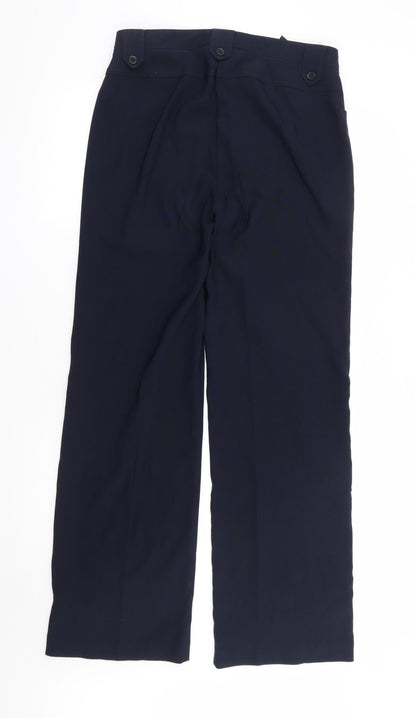Alessa W Collection Womens Blue Polyester Trousers Size 12 L31 in Regular Zip