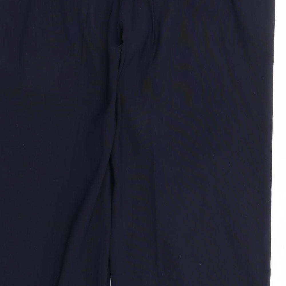 Alessa W Collection Womens Blue Polyester Trousers Size 12 L31 in Regular Zip