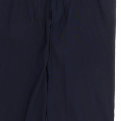 Alessa W Collection Womens Blue Polyester Trousers Size 12 L31 in Regular Zip