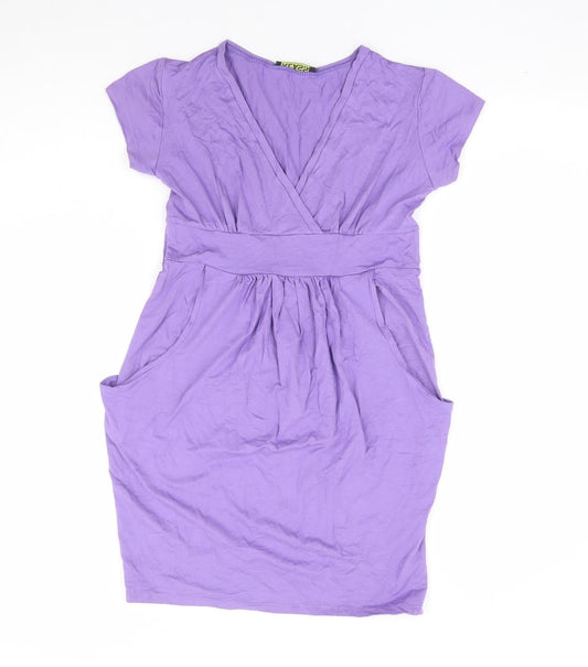 Womens UK Size S Klass Purple Tunic T-Shirt
