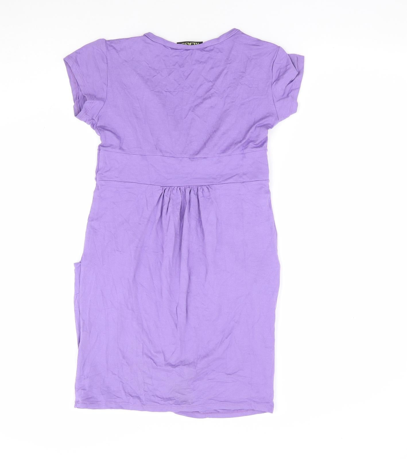 Womens UK Size S Klass Purple Tunic T-Shirt