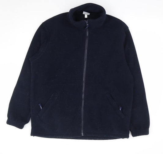 Uneek Mens Blue Polyester Full Zip Sweatshirt Size S