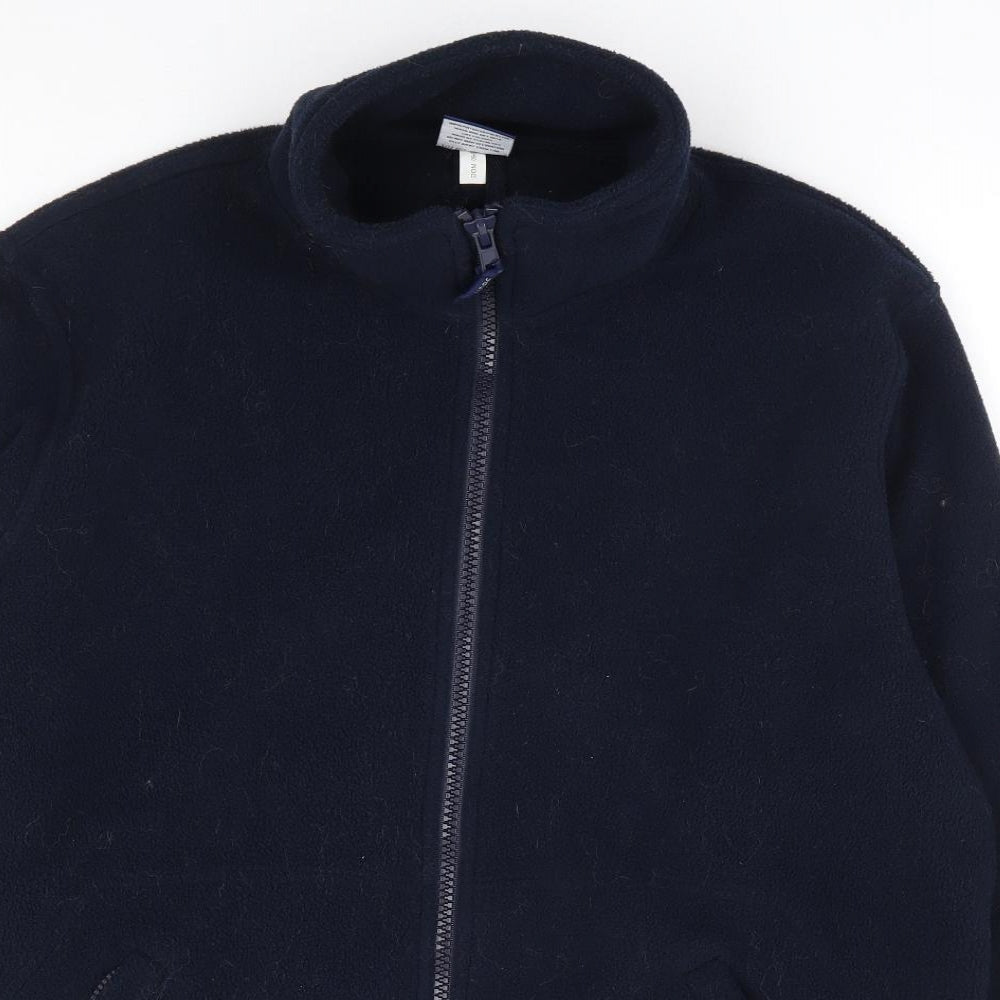 Uneek Mens Blue Polyester Full Zip Sweatshirt Size S