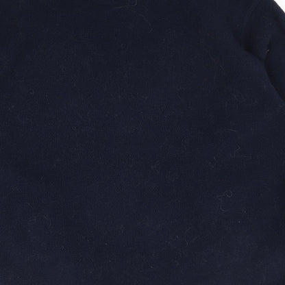 Uneek Mens Blue Polyester Full Zip Sweatshirt Size S