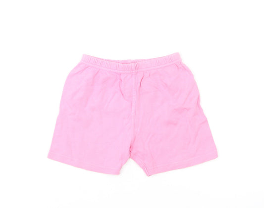 Cherokee Girls Pink Cotton Cropped Trousers Size 12-18 Months Pullover