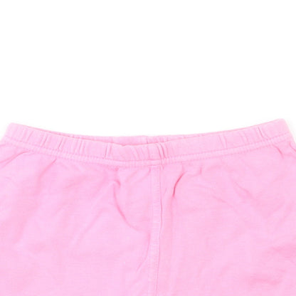 Cherokee Girls Pink Cotton Cropped Trousers Size 12-18 Months Pullover