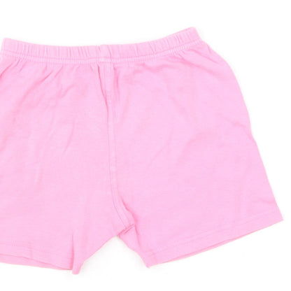 Cherokee Girls Pink Cotton Cropped Trousers Size 12-18 Months Pullover