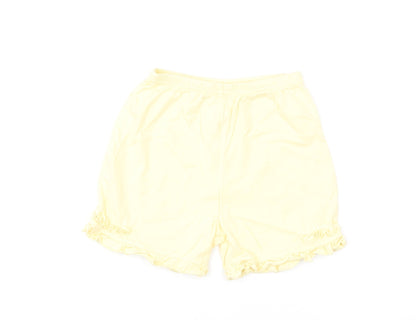 NEXT Girls Yellow Cotton Jogger Trousers Size 12-18 Months Pullover