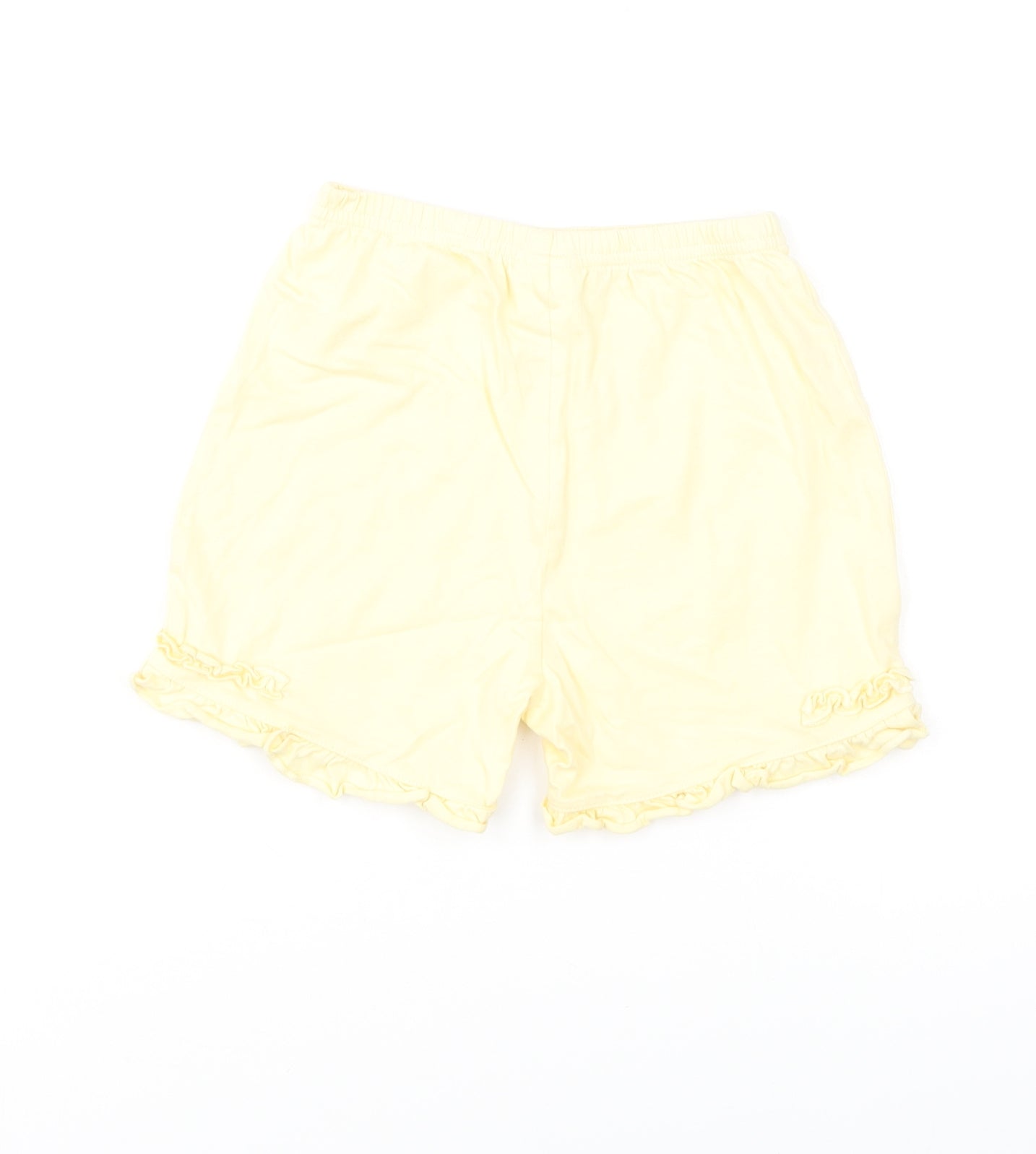 NEXT Girls Yellow Cotton Jogger Trousers Size 12-18 Months Pullover