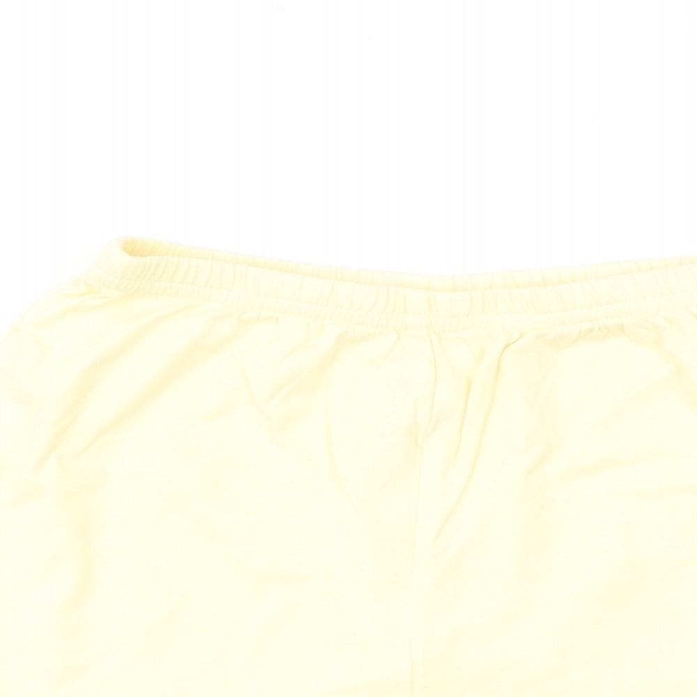 NEXT Girls Yellow Cotton Jogger Trousers Size 12-18 Months Pullover