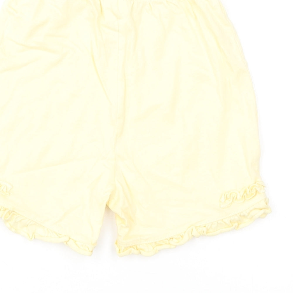 NEXT Girls Yellow Cotton Jogger Trousers Size 12-18 Months Pullover