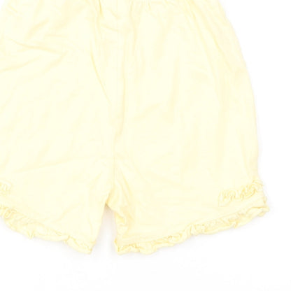 NEXT Girls Yellow Cotton Jogger Trousers Size 12-18 Months Pullover