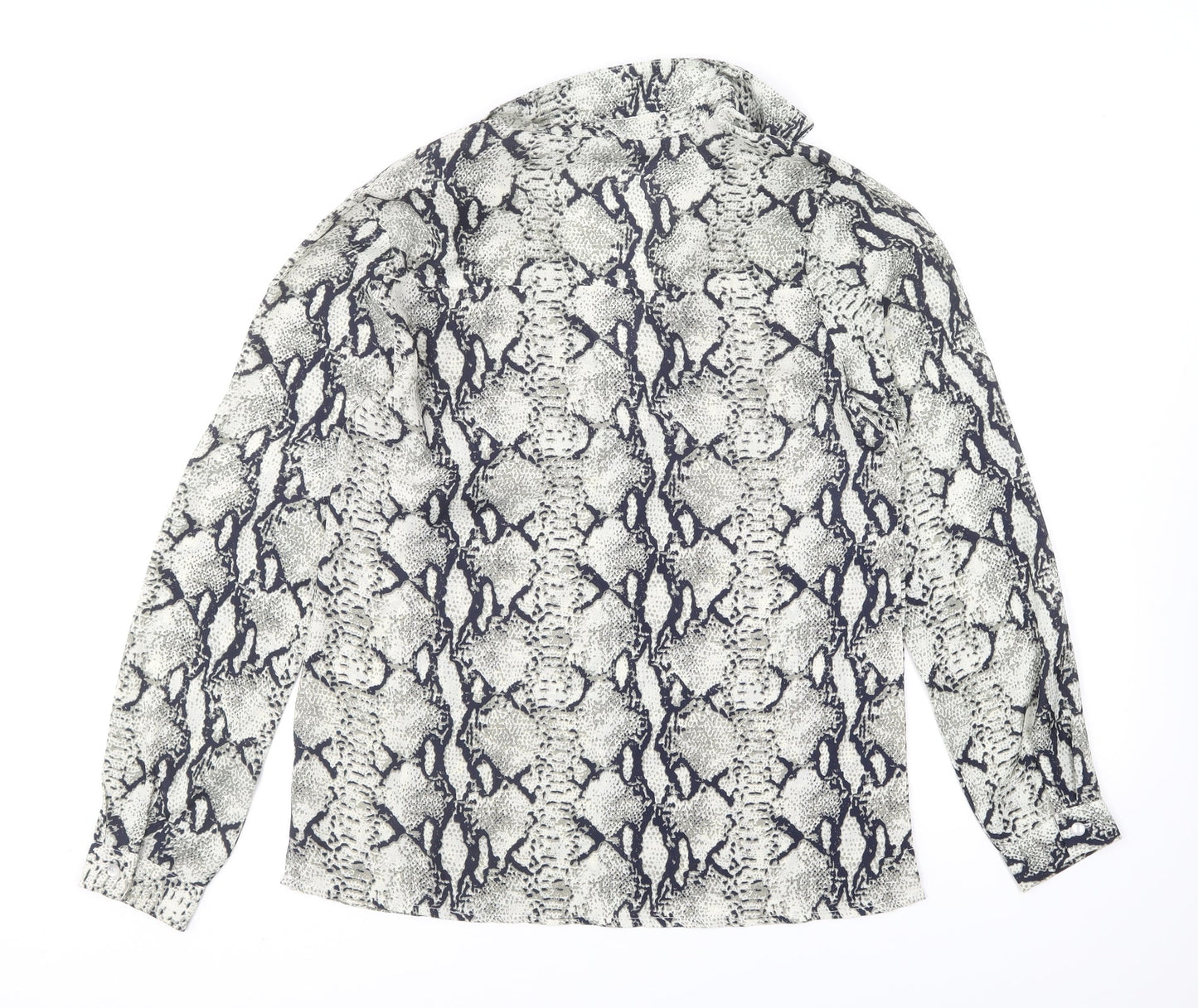 Womens UK Size 10 Missguided Grey Basic Blouse