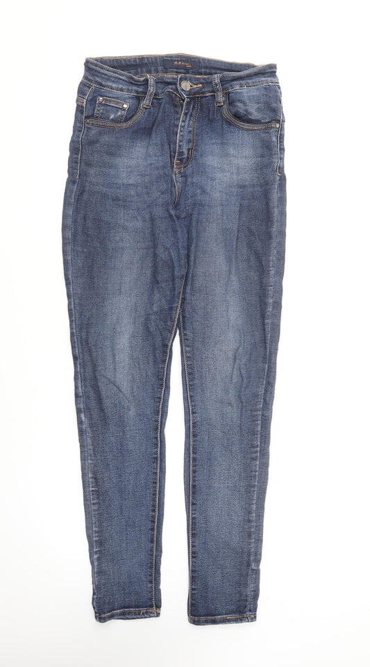 B.S Jeans Womens Blue Cotton Skinny Jeans Size 36 in L30 in Regular Button