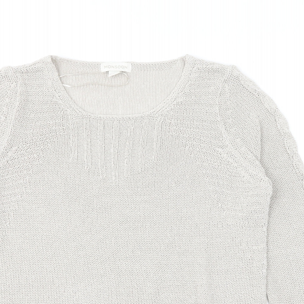 Womens UK Size 10 Monsoon Grey Pullover Jumper