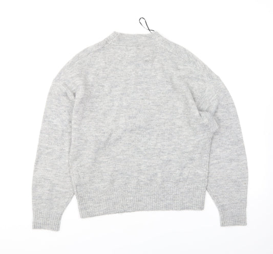 Womens UK Size XS H&M Grey Pullover Jumper
