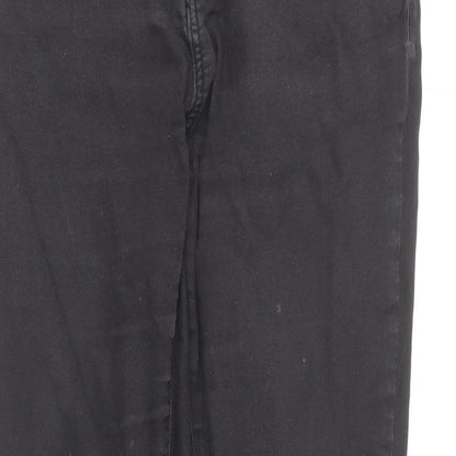 Denim & Co. Womens Black Cotton Skinny Jeans Size 12 L28.5 in Regular Button