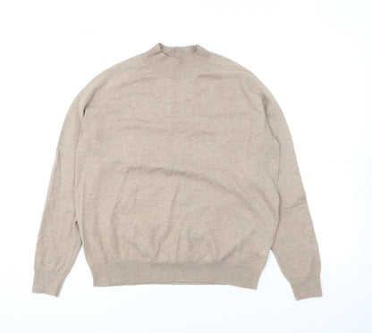 Primark Womens Brown High Neck Polyester Pullover Jumper Size L