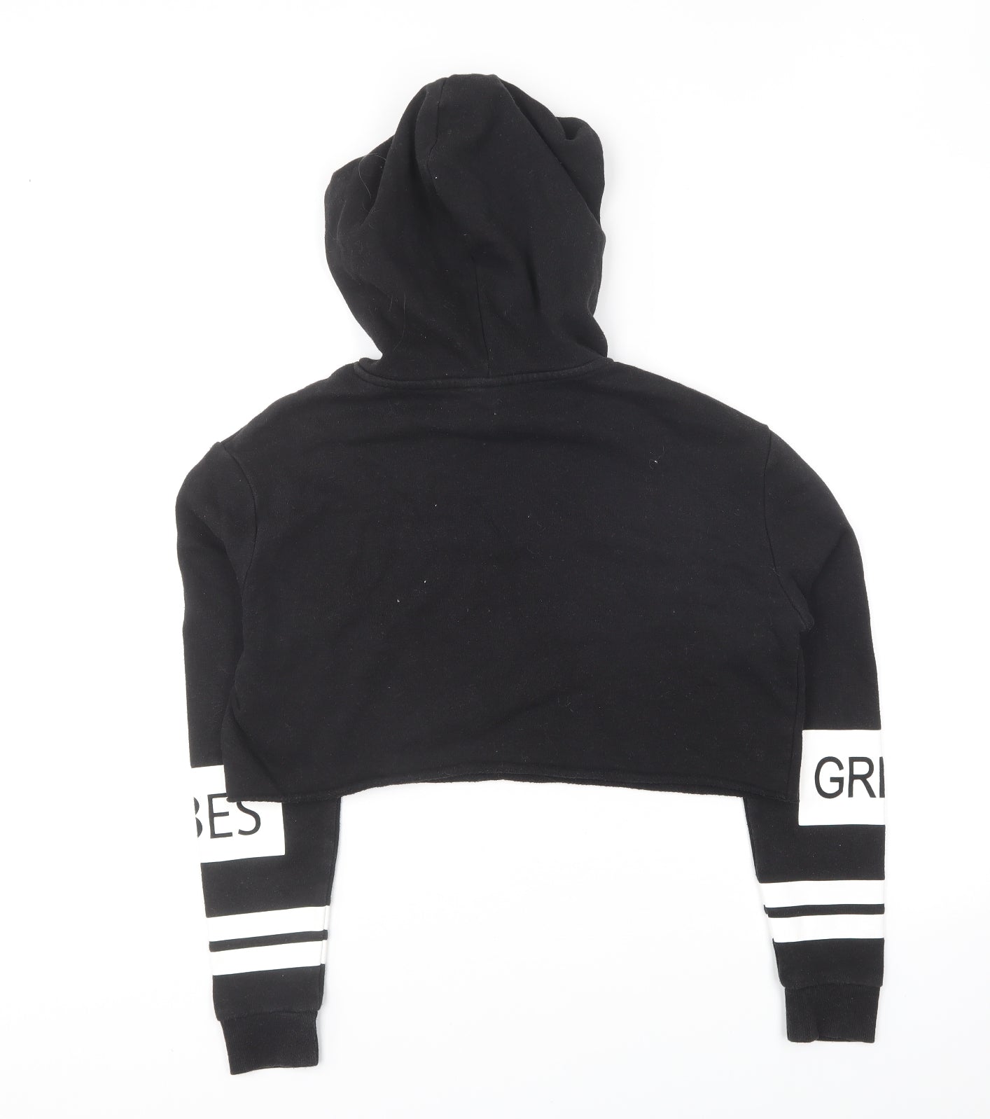 H&M Womens Black Cotton Pullover Hoodie Size XS Pullover