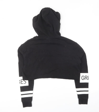 H&M Womens Black Cotton Pullover Hoodie Size XS Pullover