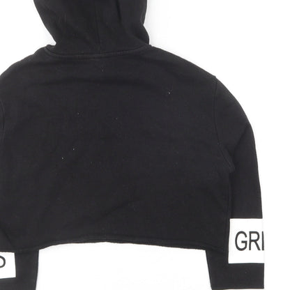 H&M Womens Black Cotton Pullover Hoodie Size XS Pullover