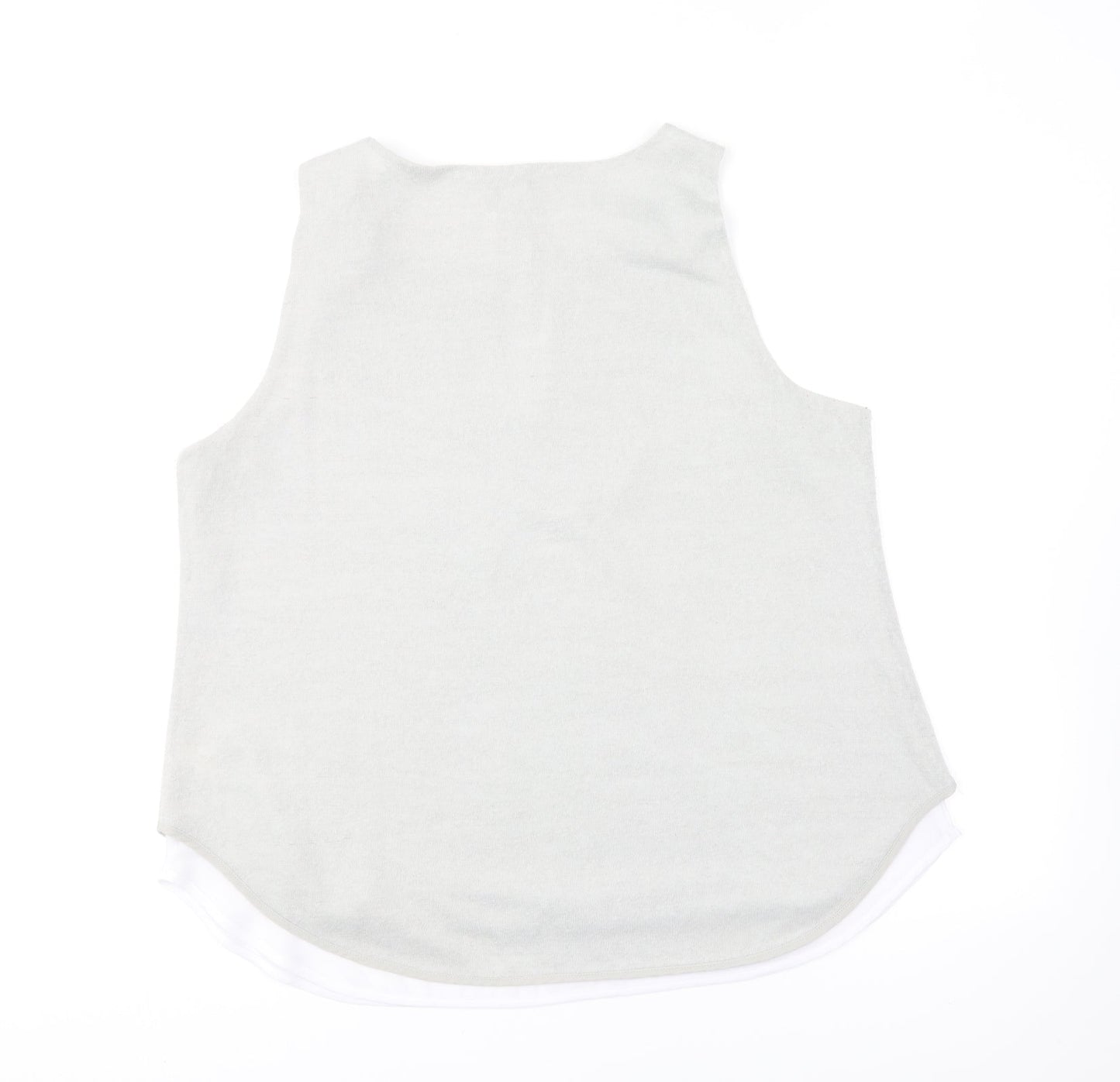 Womens UK Size XL ecru Grey Basic Blouse