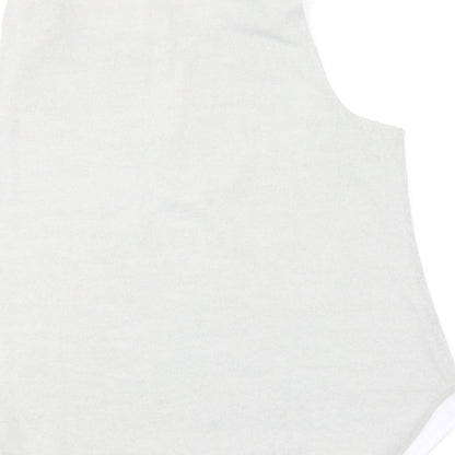 Womens UK Size XL ecru Grey Basic Blouse