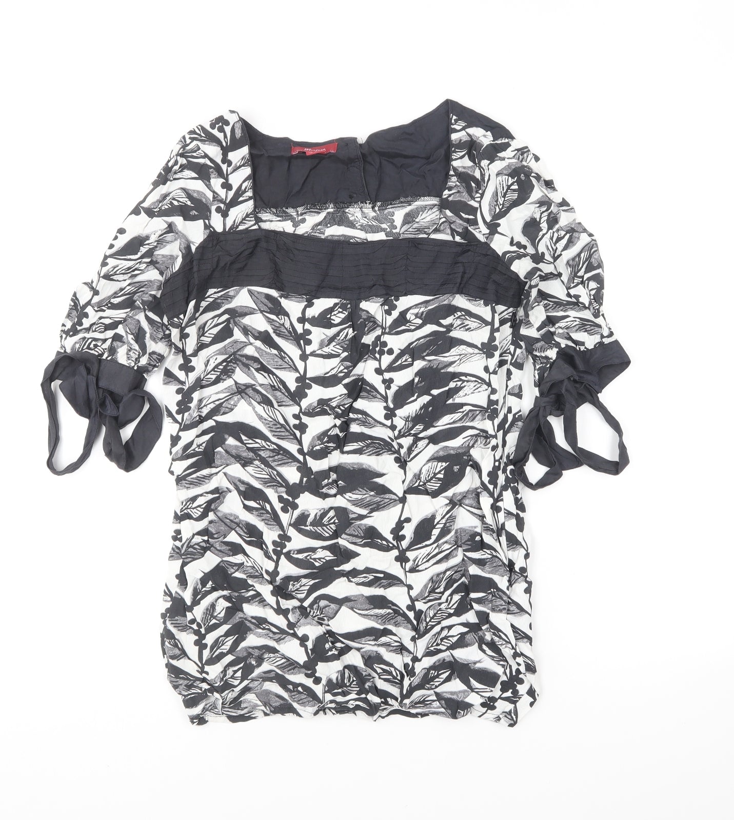 Womens UK Size 10 Monsoon Black Basic Blouse