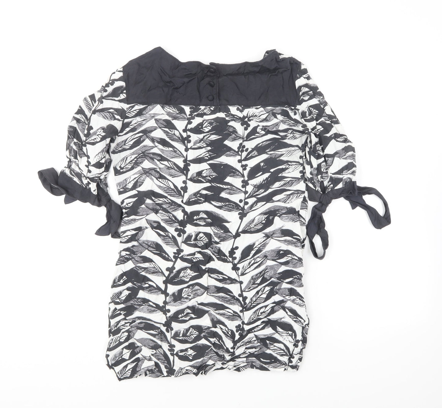 Womens UK Size 10 Monsoon Black Basic Blouse