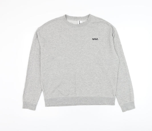 Womens UK Size M Divided by H&M Grey Pullover Sweatshirt