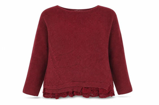 Womens UK Size 10 Wrap Red Pullover Jumper