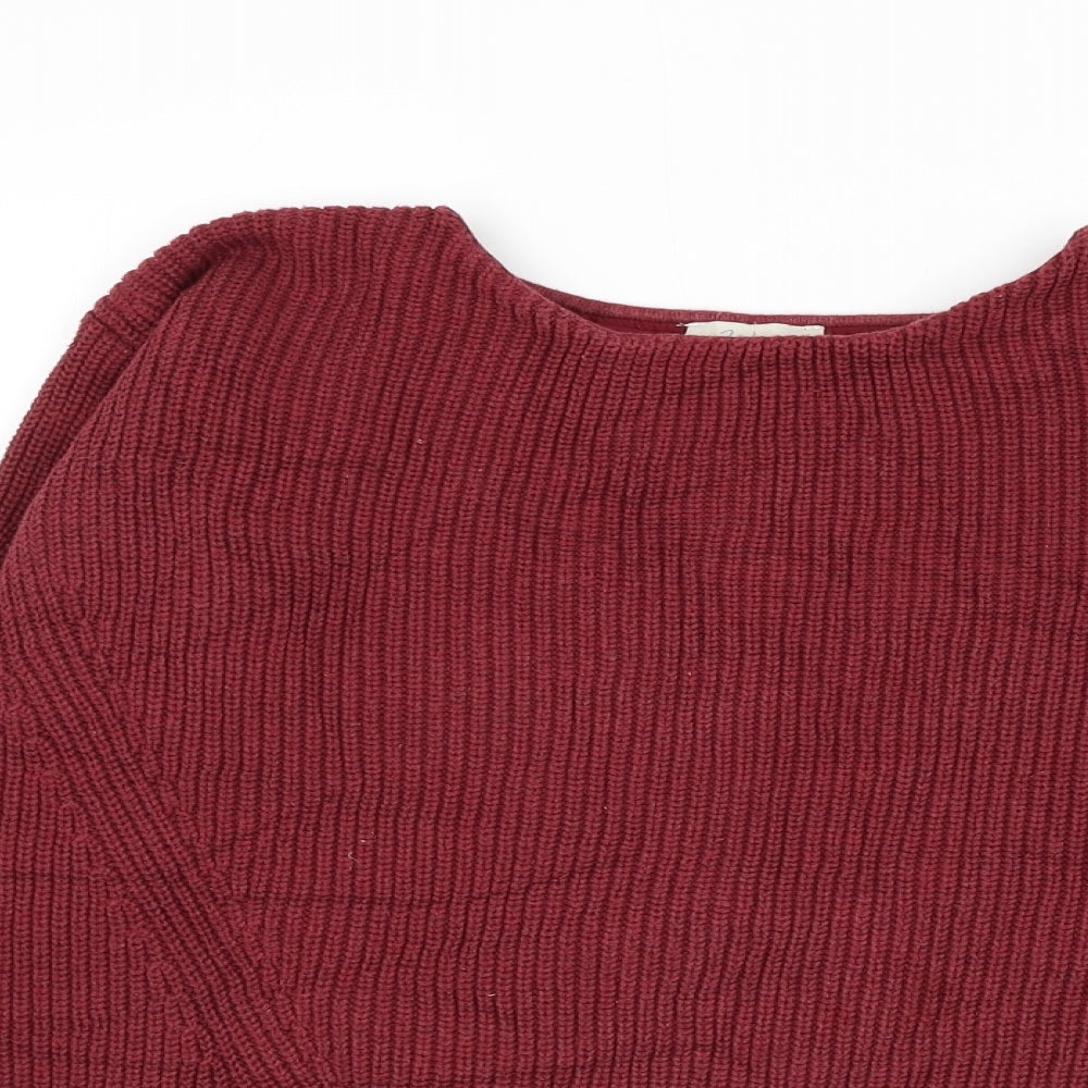Womens UK Size 10 Wrap Red Pullover Jumper