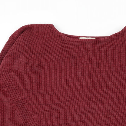 Womens UK Size 10 Wrap Red Pullover Jumper