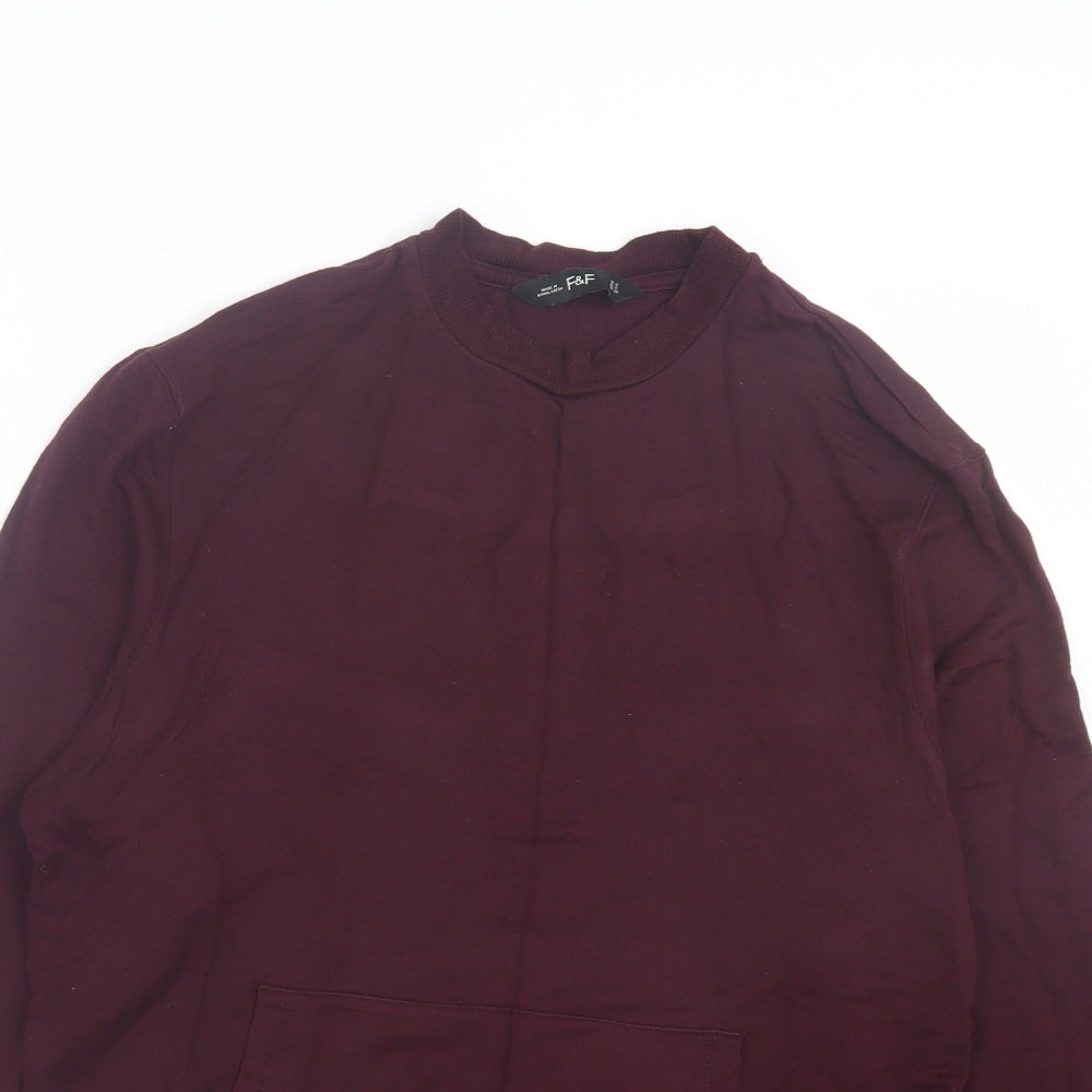 F&F Womens Purple Viscose Pullover Sweatshirt Size 8 Pullover - Burgandy