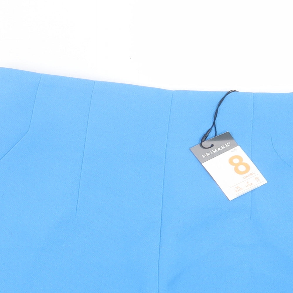 Primark Womens Blue Polyester Sailor Shorts Size 8 L3 in Regular Zip