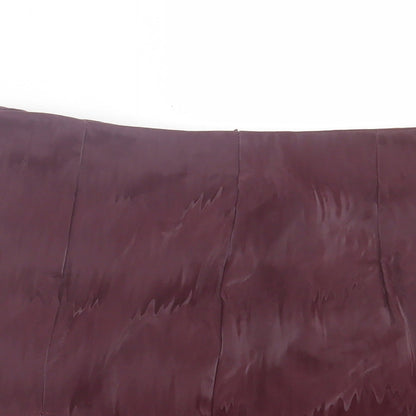 SheIn Womens Purple Geometric Polyester A-Line Skirt Size S Zip - Leather Look